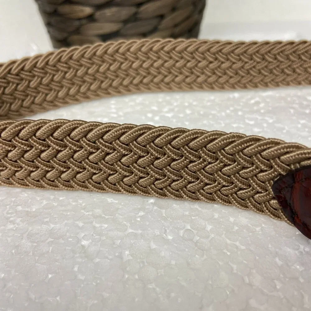 NWOT Web Belt Leather W/Stretch Poly Strar Sz L